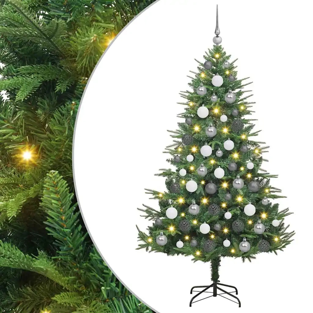 Albero di Natale Artificiale Pre-illuminato con Set di Palline 3395347