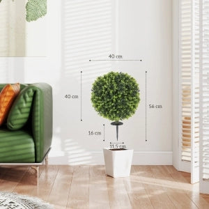 PIANTA ARTIFICIALE Set da 2 pezzi Ø40 x 56 cm Verde con picchetto