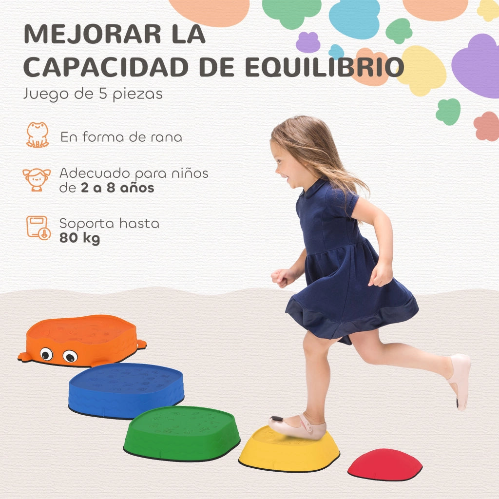 Set di Pietre da Equilibrio per Bambini ¨C zephmum ¨C Multicolore, 5 Pezzi, per Interno ed Esterno