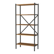 Scaffale da cucina a 5 ripiani 160 x 66 x 34 cm effetto noce/antracite 03_0006973