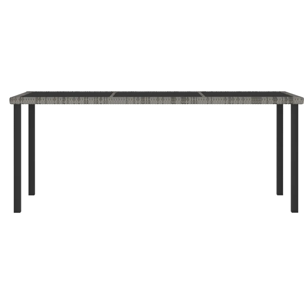 Set da Pranzo da Giardino 7 pz in Polyrattan Grigio 3065715