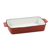 ILSA 04060230GCV Normandie Teglia in Ghisa Smaltata Rivestimento Ceramico Antiaderente Colore Rosso sfumato