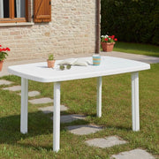 Greggs, Tavolo da Esterno 6 Posti Made in Italy, 137x85x72h cm Bianco