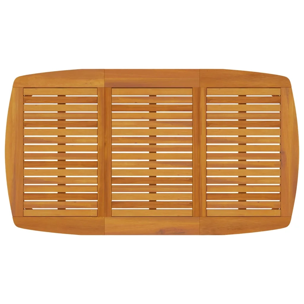 Set da Pranzo per Giardino 7 pz in Legno Massello di Acacia