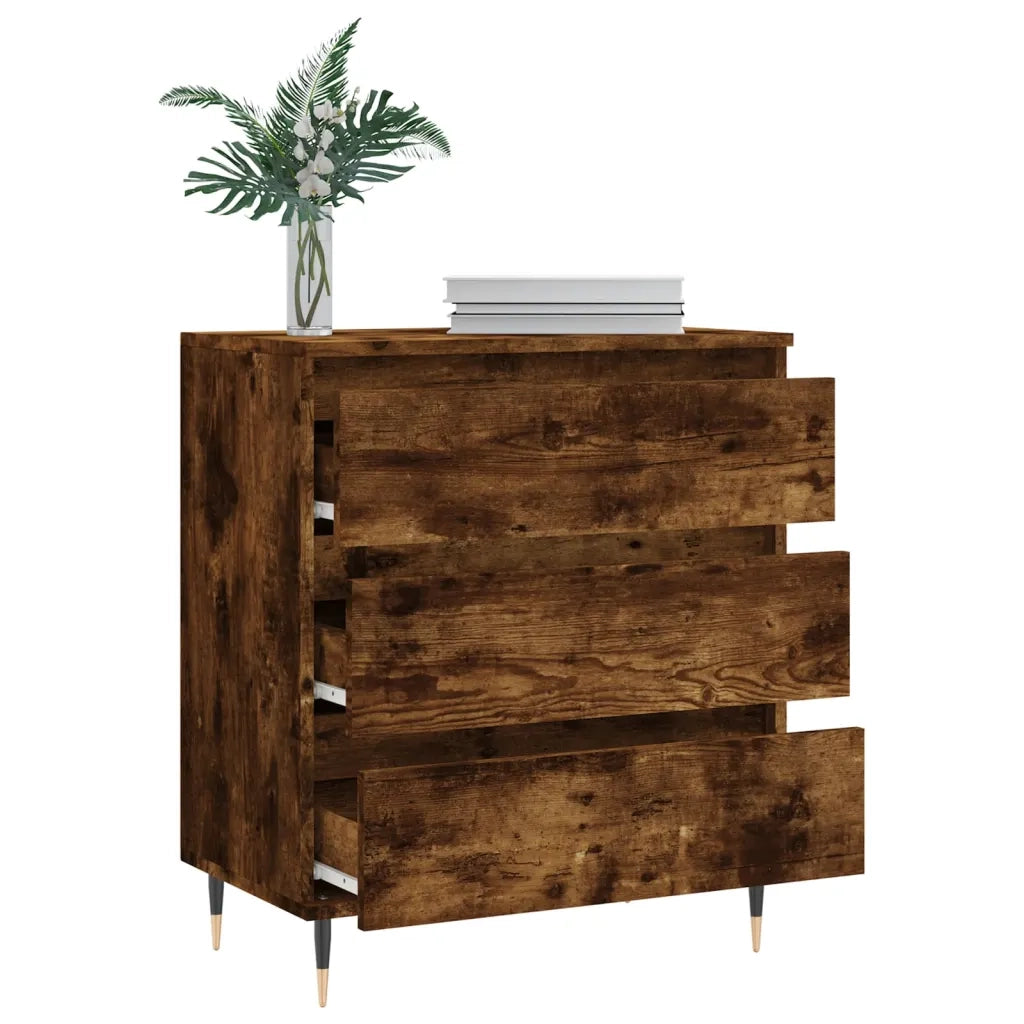 Credenza Rovere Fumo 60x35x70 cm in Legno Multistrato 827177