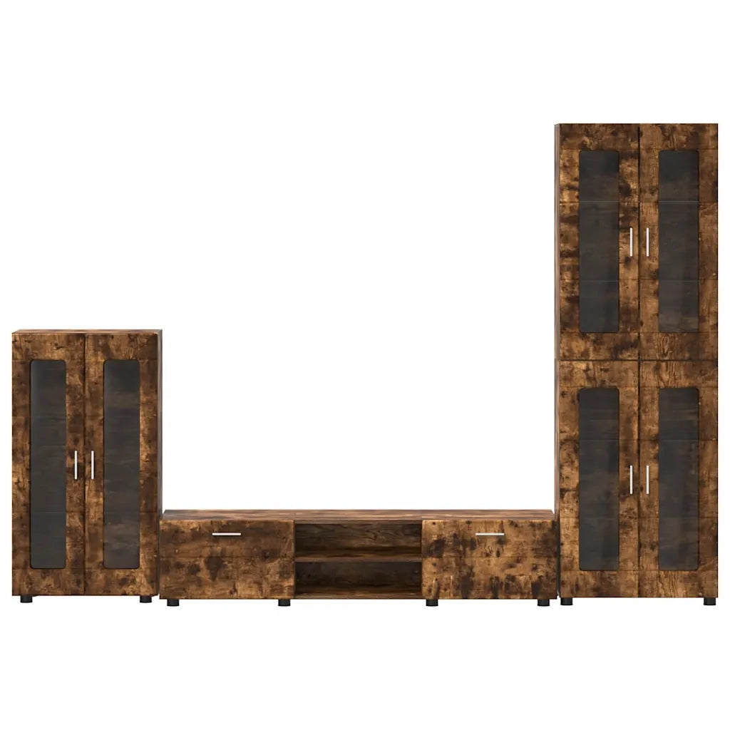 Set mobile TV FLORIN 3 pcs Rovere fumé Legno multistrato 3397959
