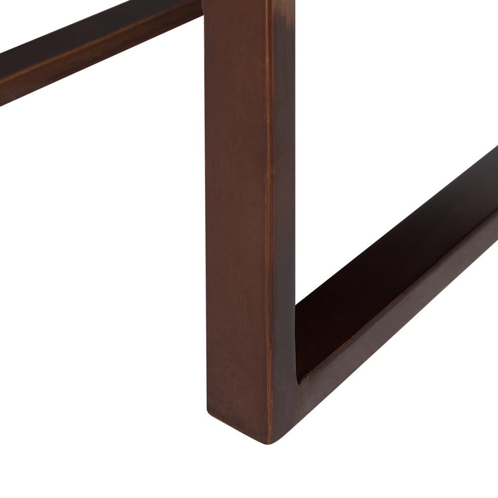 Comodino in Legno di Pino Marrone Scuro 50 x 41 cm con Cassetti e Finitura Oliata stile Contemporaneo