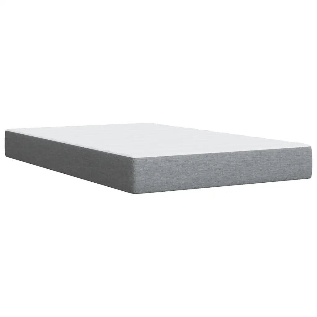 Giroletto a Molle con Materasso Grigio Chiaro 120x200cm Tessuto 3287430