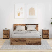 Comodini con cassetto 2 pz-Set di 2 Tavolino da notte Legno vecchio 30,5 x 30 x 43 cm
