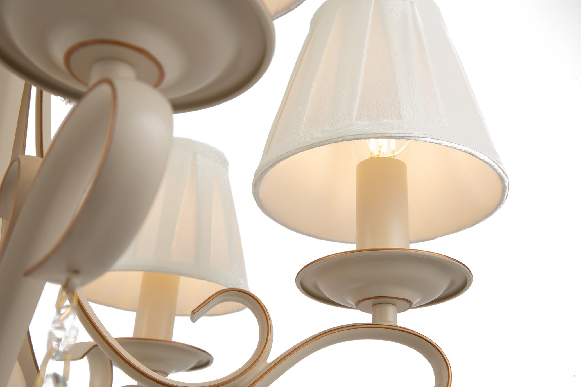 Lampadario Elegant in Metallo Brionia Beige