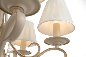 Lampadario Elegant in Metallo Brionia Beige