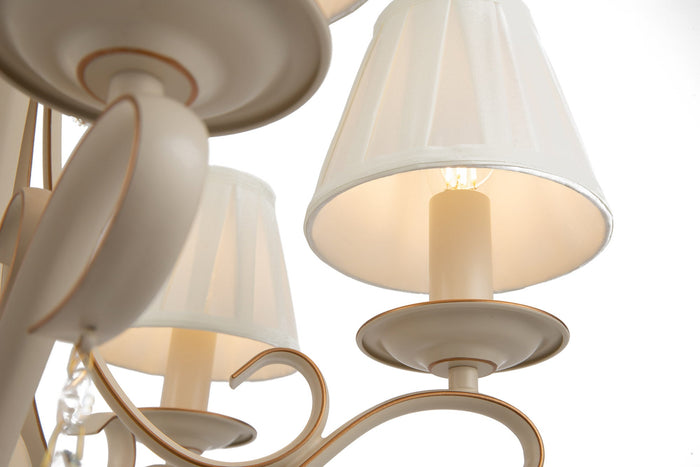 Lampadario Elegant in Metallo Brionia Beige