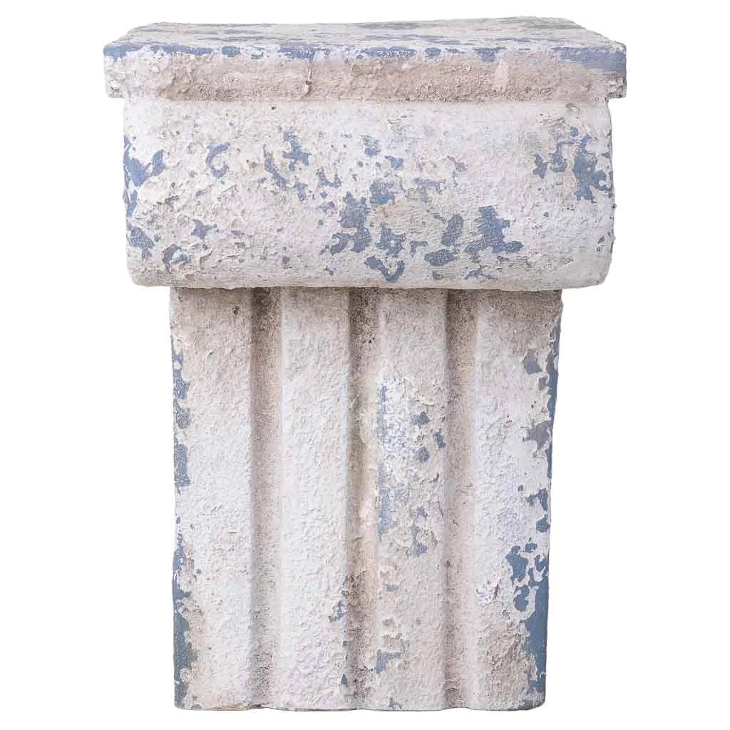 Colonna decorativa color pietra, cm 37x29x39h