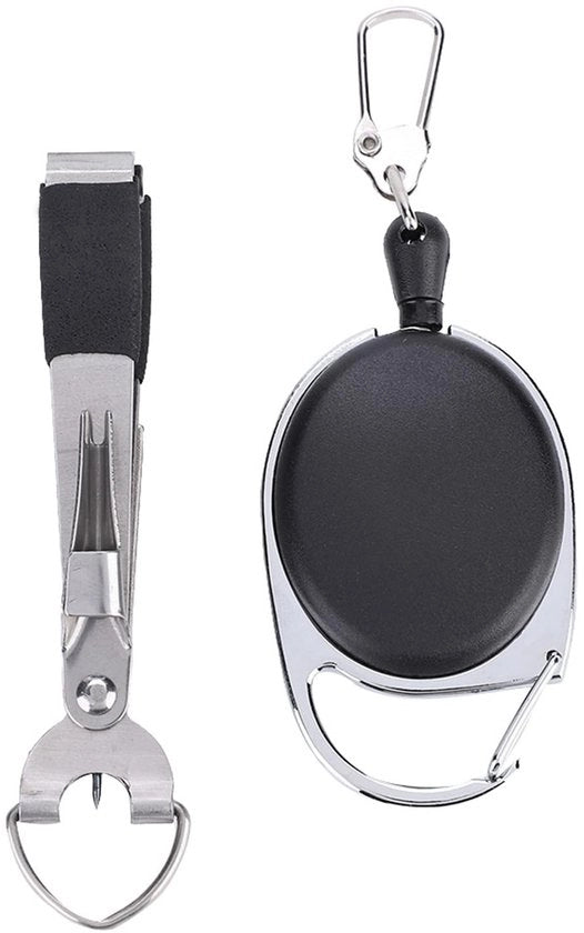 Viscnoop per la Pesca - Dispositivo Ergonomico - Multifunzionale - Fatto di Acciaio Inossidabile - 9 cm - Manici Antiscivolo - Incluso Raccordo con Zingaro - Attrezzo per la Pesca da Profondità