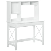 Scrivania con libreria ¨C zephmum ¨C bianco 105x50x137.5 cm