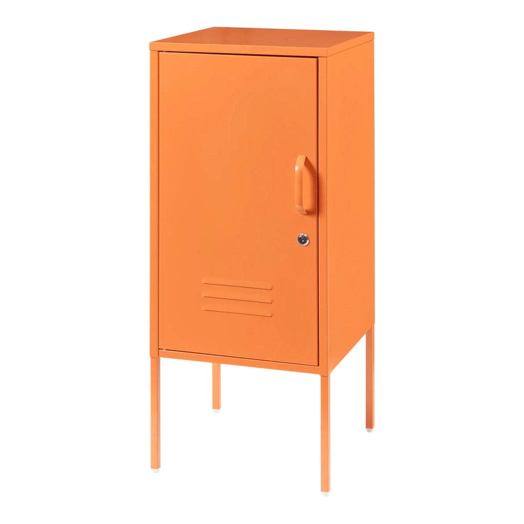Comodino comodino cassettiera mobile contenitore acciaio 82 x 35 x 35 cm arancione 03_0011008