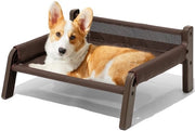 Letto per cani, divano per cani per piccoli, medi e grandi cani (seta marrone, L)