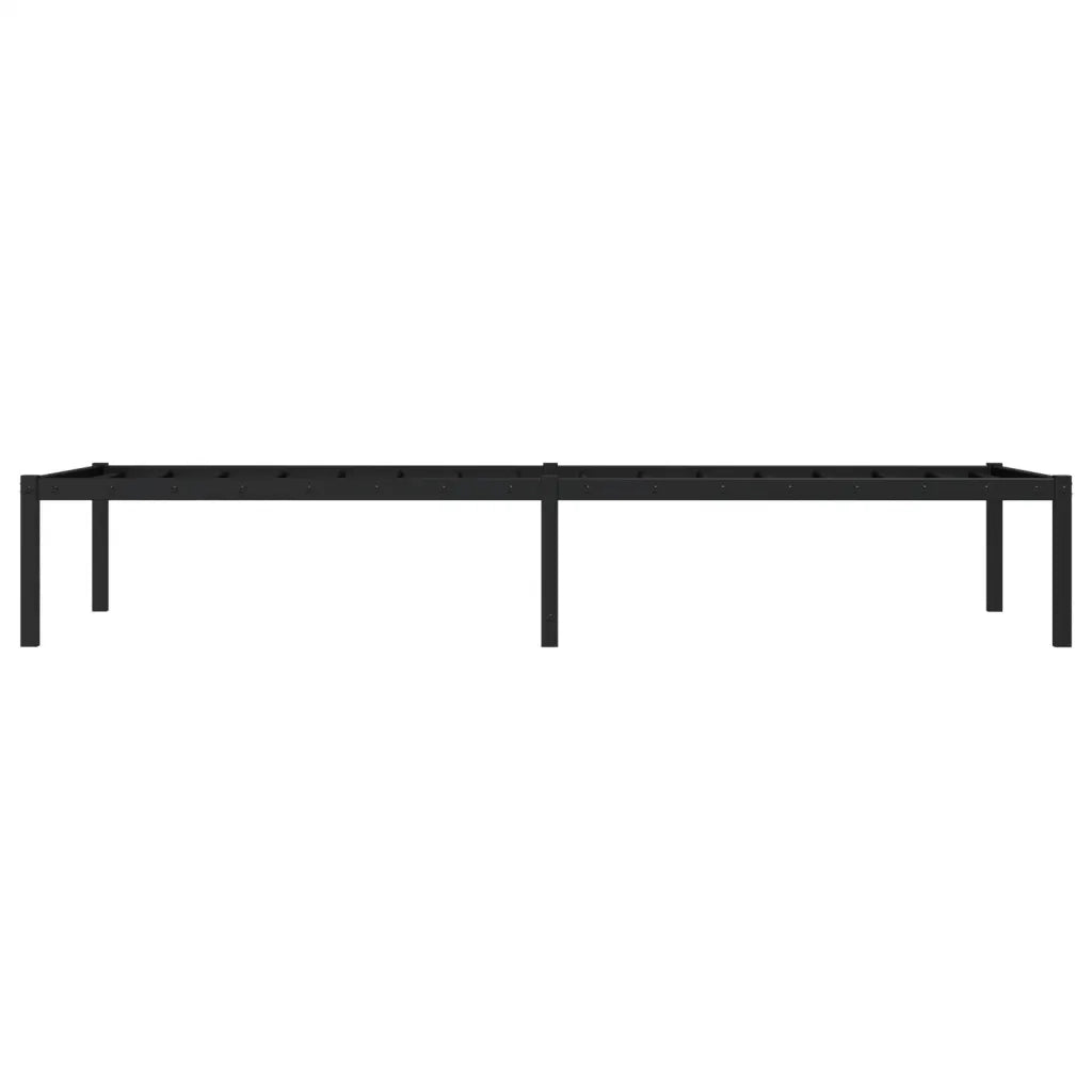 Letto singolo | Letto per adulti | Giroletto in Metallo Nero 80x200 cm