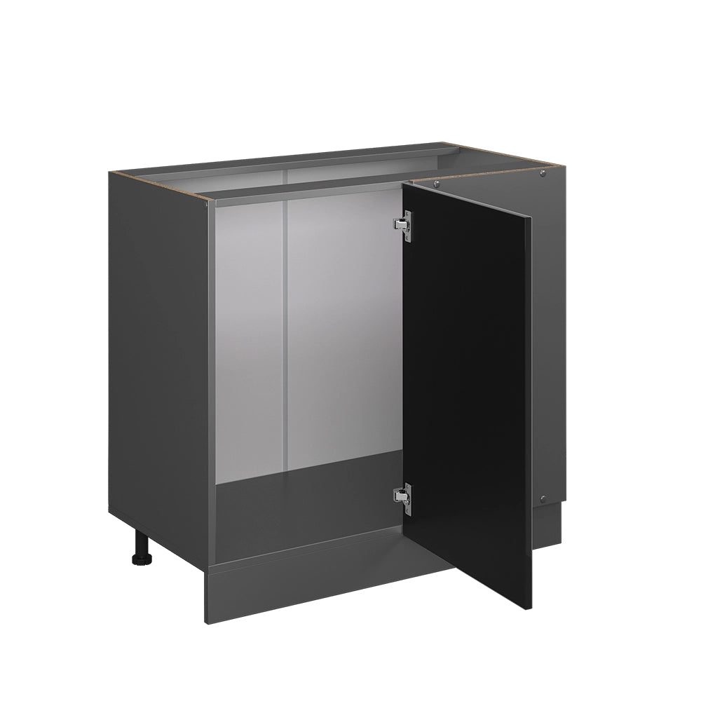 Vicco Mobile ad angolo cucina Nero lucido 86 cm , PL Antracite