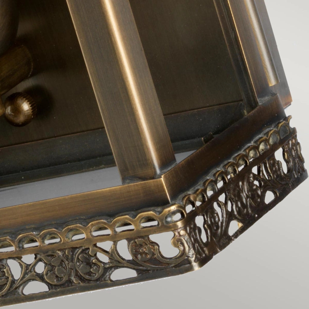 Applique esterna ottone anticato E27 IP44 Elstead Regents