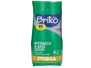 K2 LINEA BRIKO INTONACO BASE GESSO BIANCO IN POLVERE RASANTE- - Kg.4 in busta - 4 pezzi K2