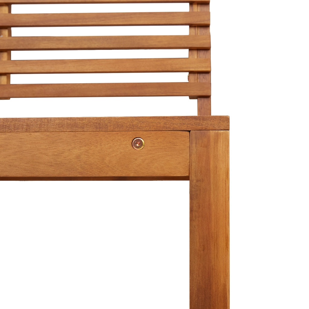Panchina da giardino  100x50x91 cm in legno solido di acacia