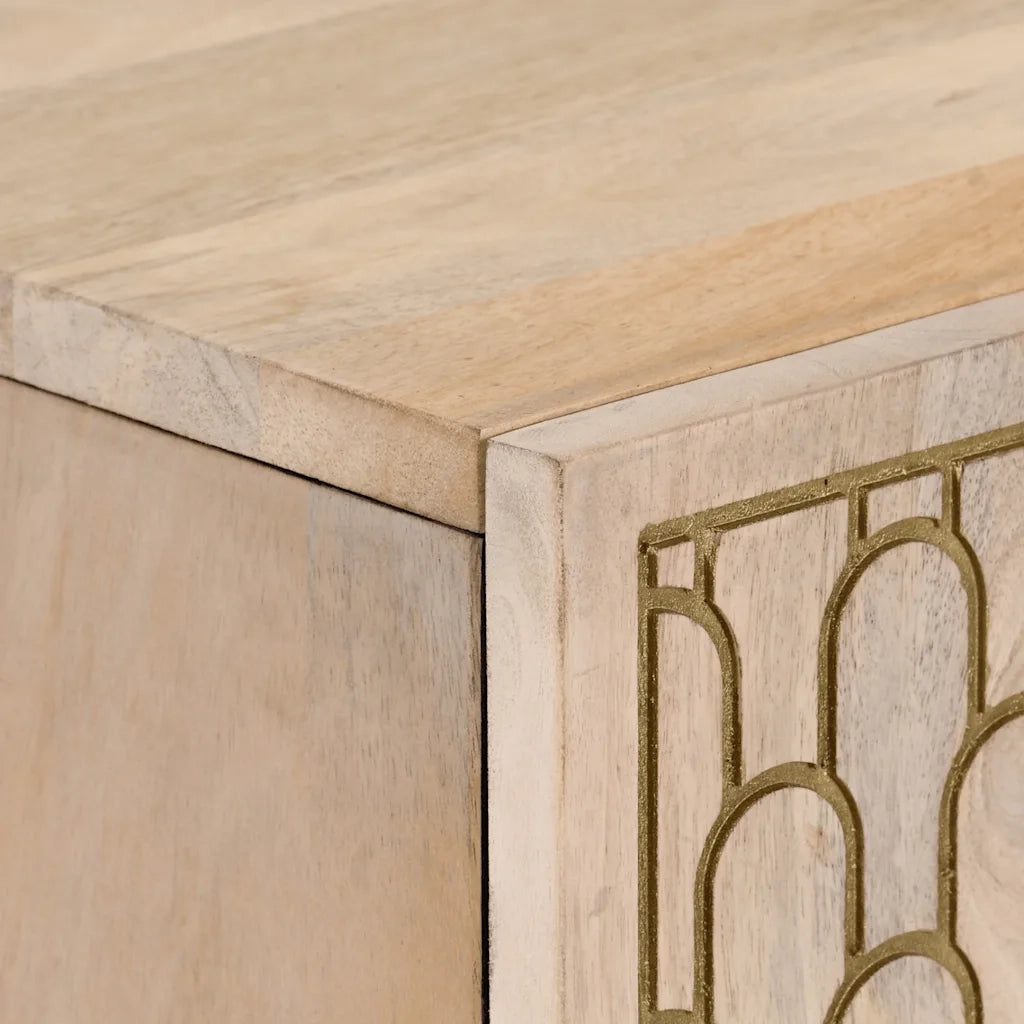 Credenza 60x33x110 cm in Legno Massello di Mango 358278