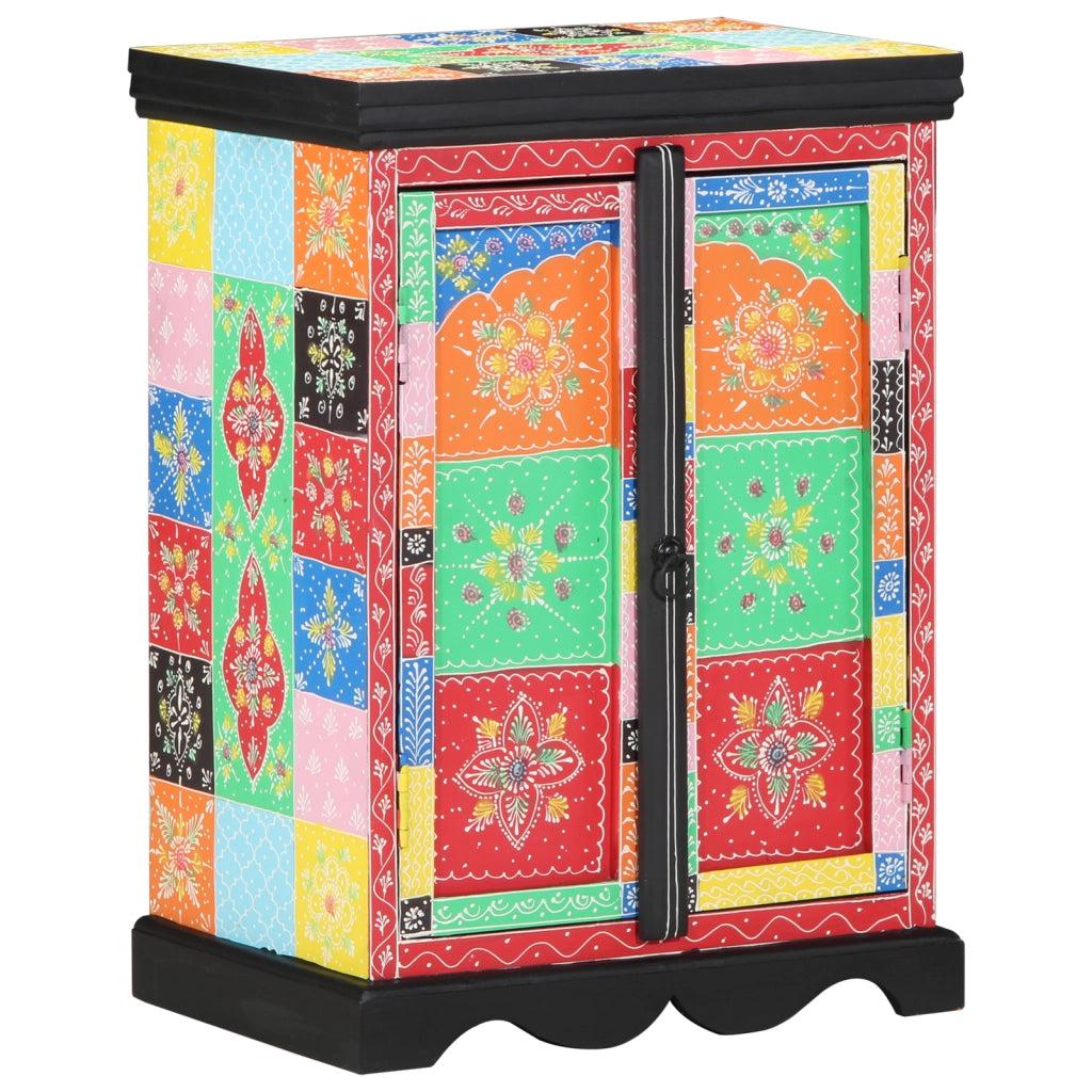 Tavolo Consolle Multicolore 50x30x75 cm in Legno Massello di Mango