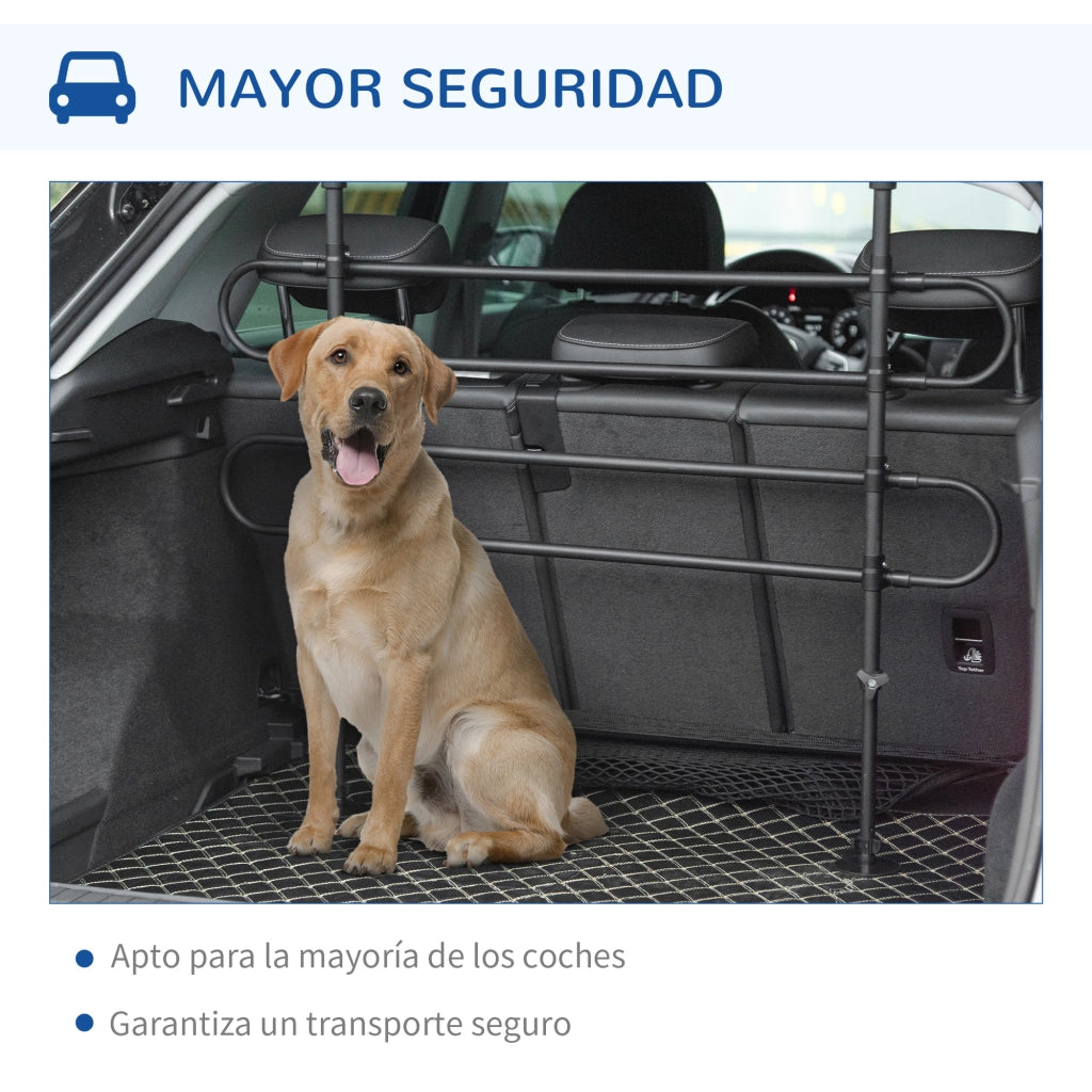 Rete divisoria auto per cani ¨C Xylo ¨C regolabile 87-135x60-105cm acciaio nero