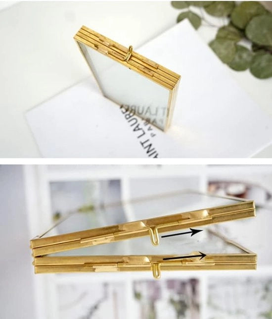 Fotolijst opvougbile doppia - stile - 1 pezzo - oro - metallo - 4x4