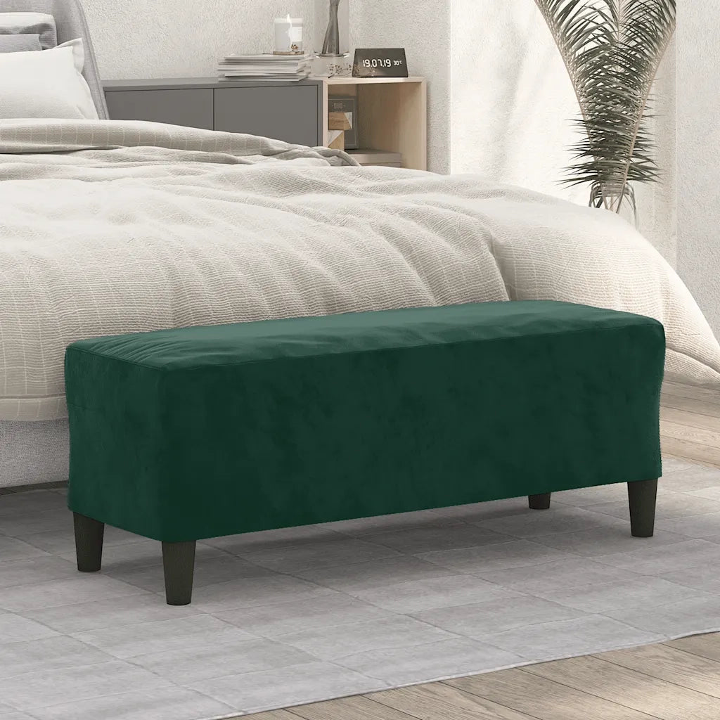 Panca Verde Scuro 100x35x41 cm in Velluto 349423