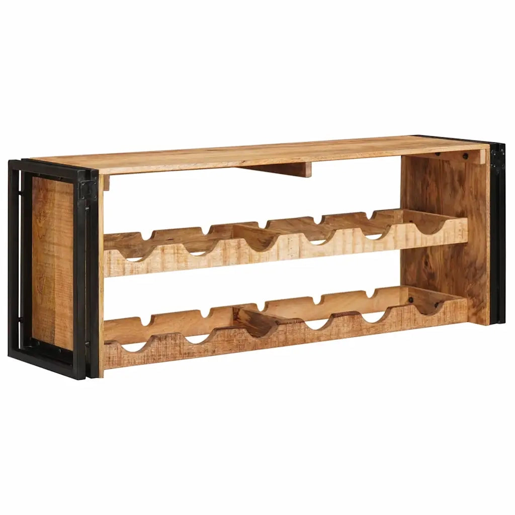 Portabottiglie 100 x 45 x 33 cm Legno di Mango Grezzo Massiccio