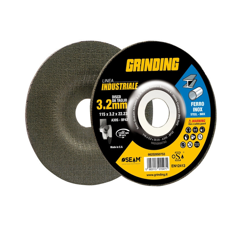 GRINDING INDUSTRIALE DISCO FERRO DEPRESSO 115X2,4- 5,0 pz