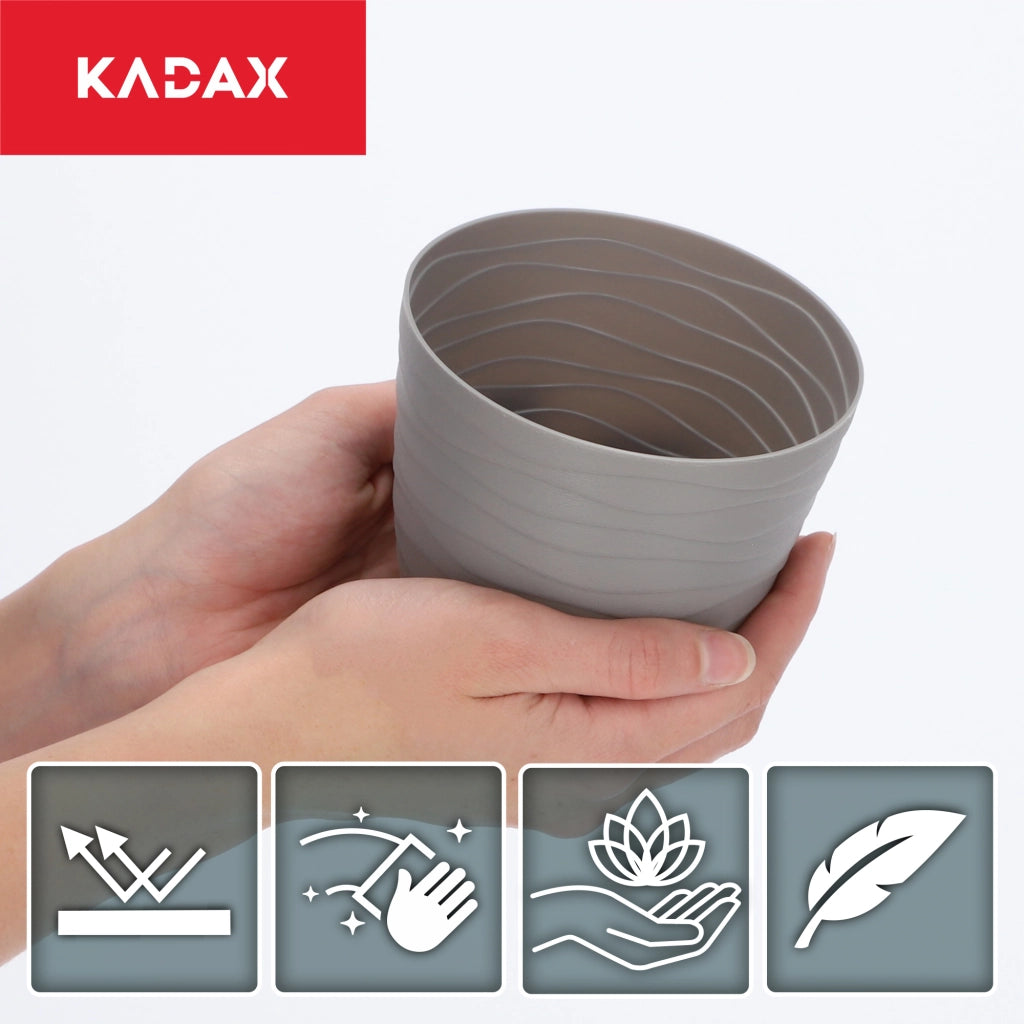 Vaso da fiori KADAX, Vaso da fiori, Grigio, Rotondo, 11 cm, Plastica