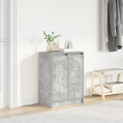 Scarpiera-Scaffale per scarpe Grigio Cemento 57x34x76 cm in Legno Multistrato