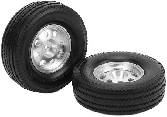 Set di Gomme in Gomma - 2 Pezzi - 85mm - Adatto per 1/14 Trattori RC/Crudeli/Autoarticolati - Demping Elevata - Presa Eccezionale