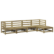 Set Divani da Giardino 5 pz | Set Salotto da Giardino in Legno Impregnato di Pino