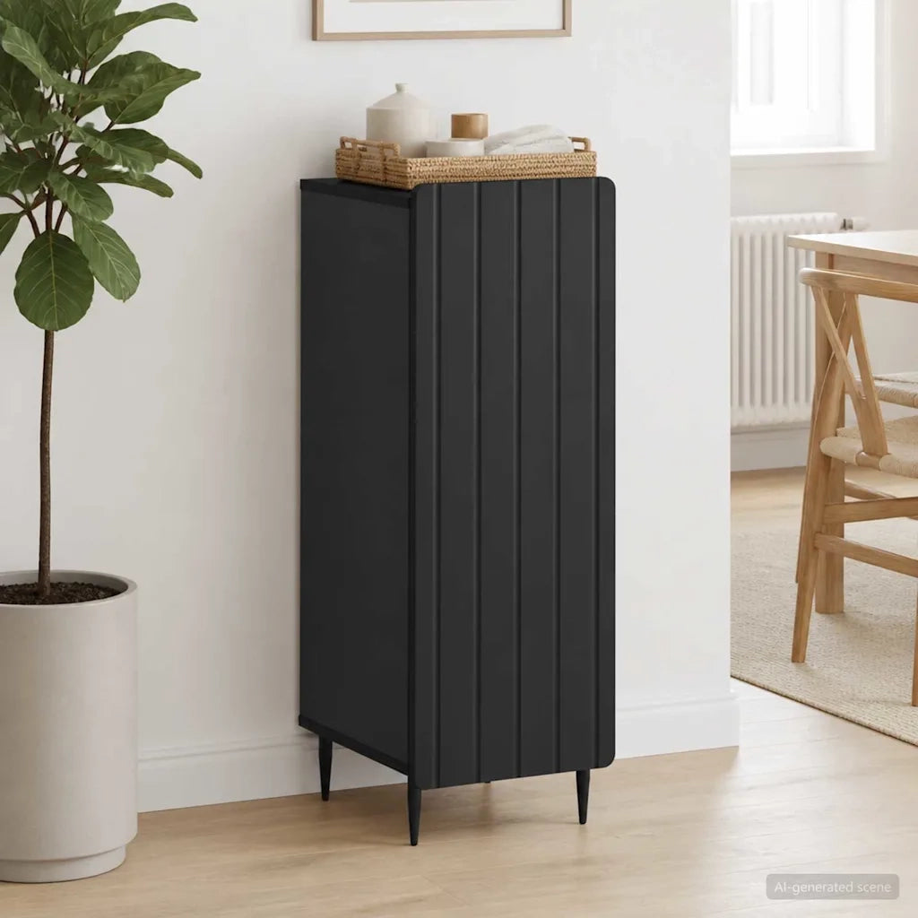 Credenza Nero 34,5 x 33 x 92 cm Legno ingegnerizzato 894366