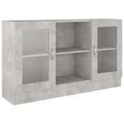 Vetrina moderna e pratica in legno grigio effetto cemento 120 x 30 x 70 cm stile minimalista 02_0047767