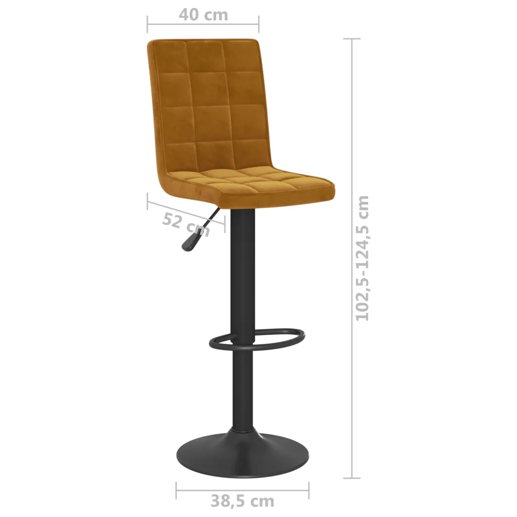 Sgabelli da Bar 2 pz Marroni in Velluto 335761