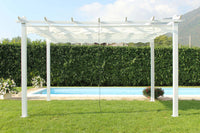 Pergola da Giardino 3x3 m in Alluminio Bianco