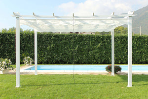 Pergola da Giardino 3x3 m in Alluminio Bianco
