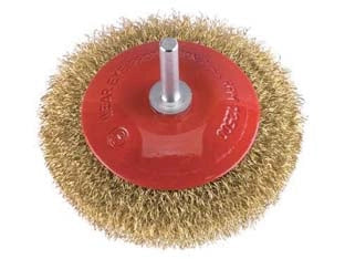 SPAZZOLA CIRCOLARE CONICA FILI IN ACCIAIO- - ø mm.90 PG 466.00 - 5 pezzi PG