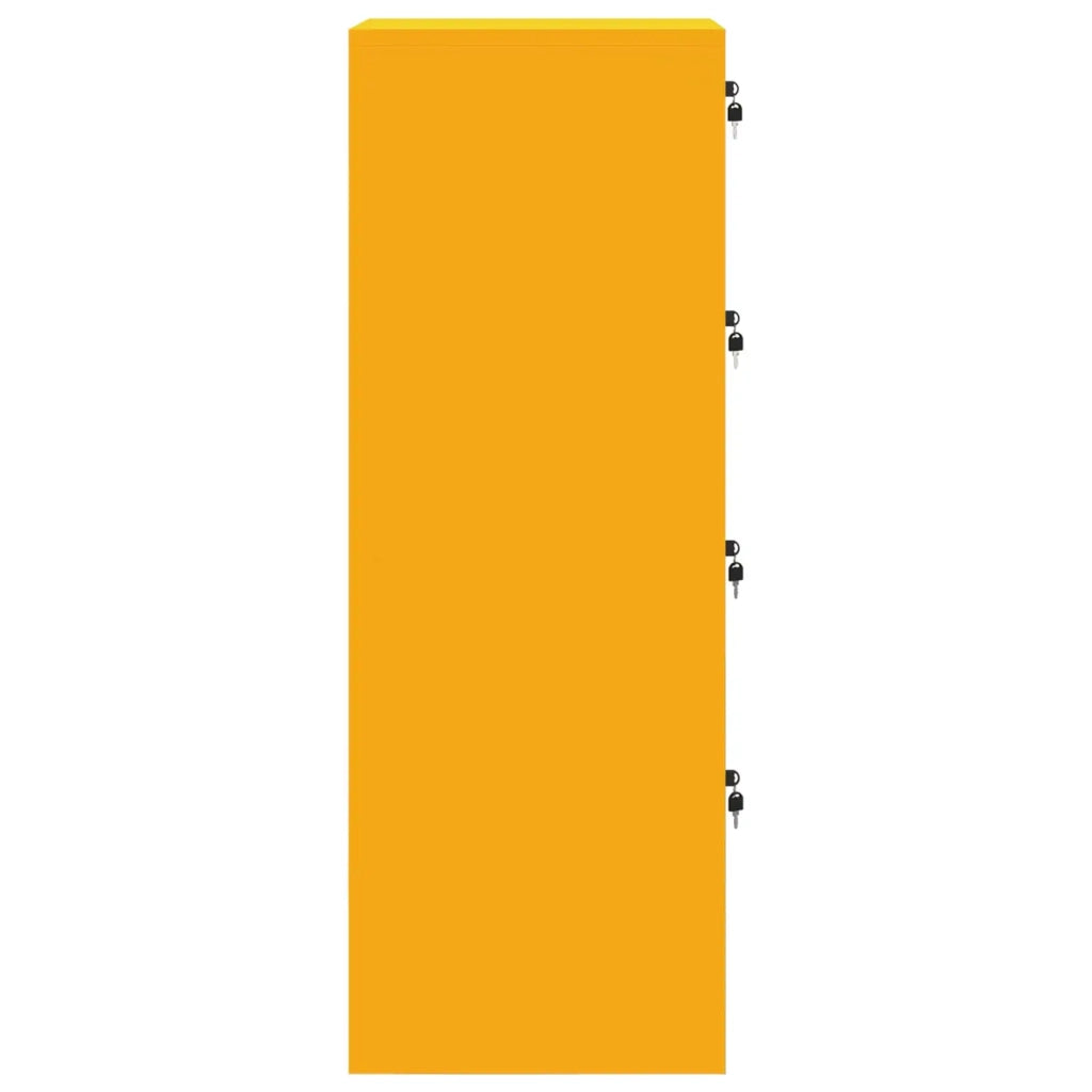 Armadio per File 2 pcs Giallo senape 44 x 50 x 139 cm