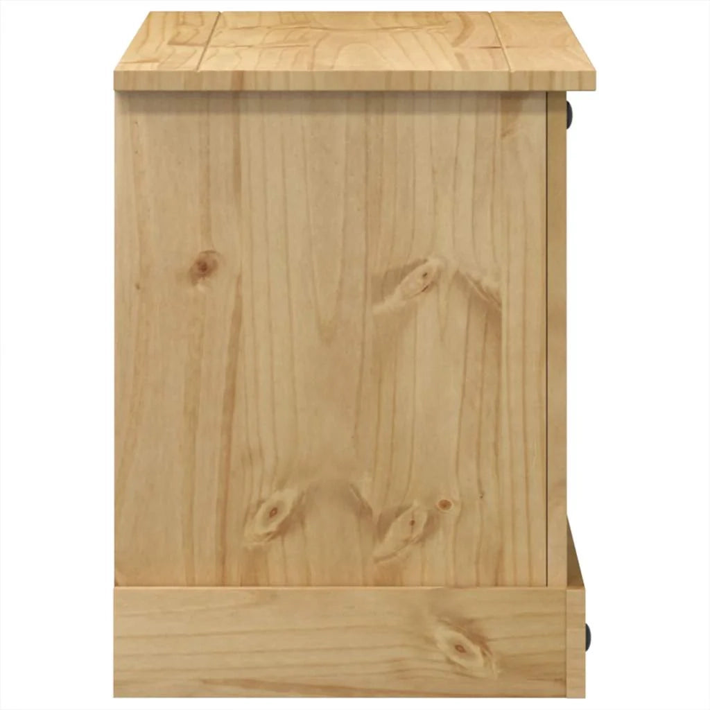 Porta TV multimediale Corona mensola TV credenza sala da pranzo soggiorno camera da letto 100 x 40 x 52 cm legno di pino massiccio marrone 02_0027564