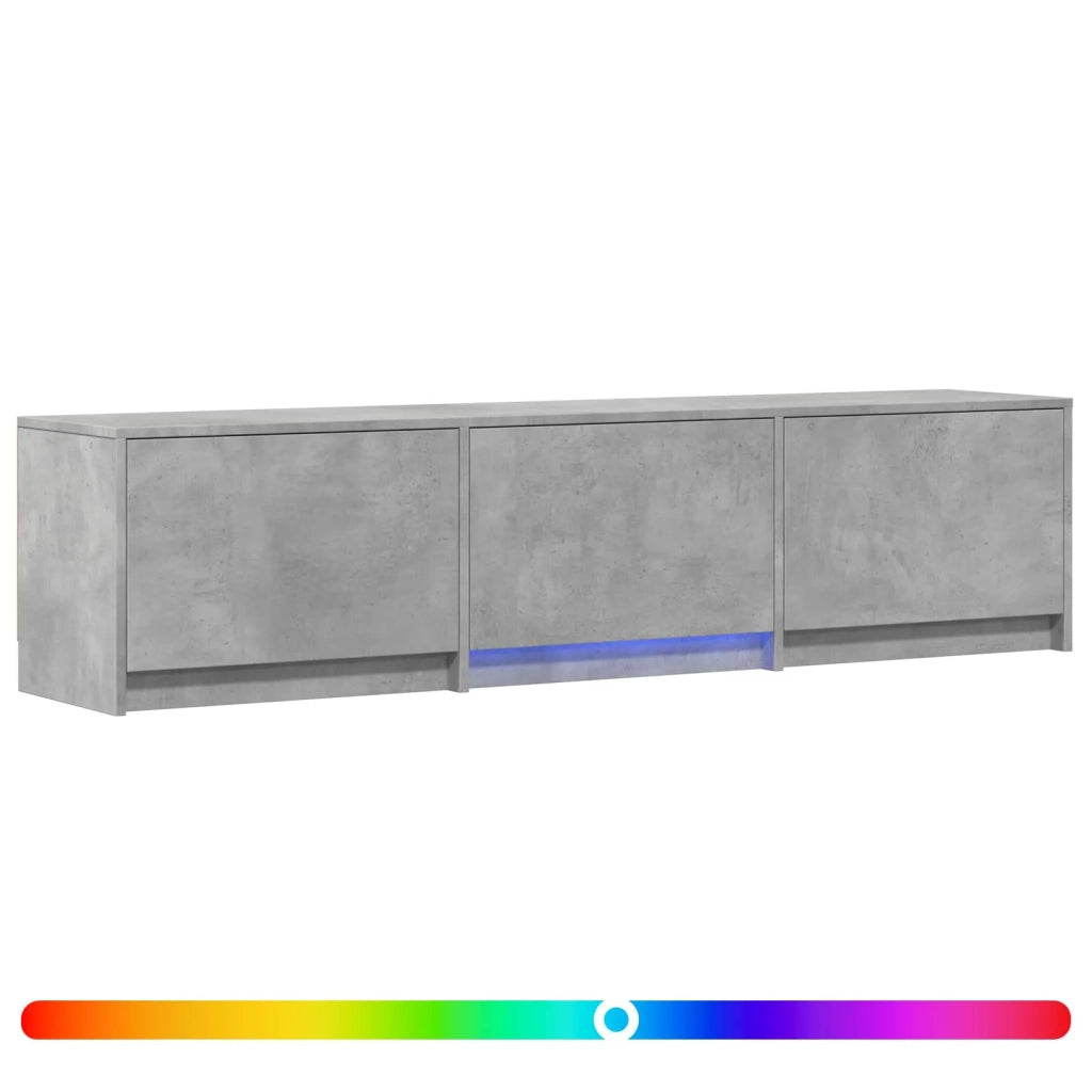 Mobile TV con LED-Credenza per TV Grigio Cemento 165 x 34 x 40 cm