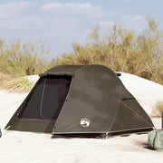 Tenda da Pesca per 3 Persone-Tenda da campeggio Marrone Impermeabile