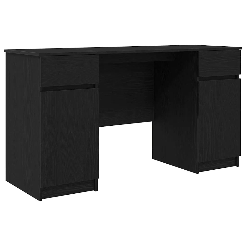 Scrivania Rovere nero 140 x 49 x 76 cm Legno multistrato 3328508