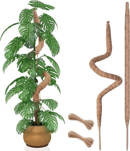 Palo di sostegno pieghevole da 28 pollici per piante di crescita verticale - alta base per Monstera e piante da vaso