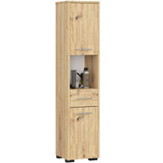 Colonna da bagno AKORD FIN Quercia Artisan 30 cm 2 ante 1 cassetto 30x30x140 cm